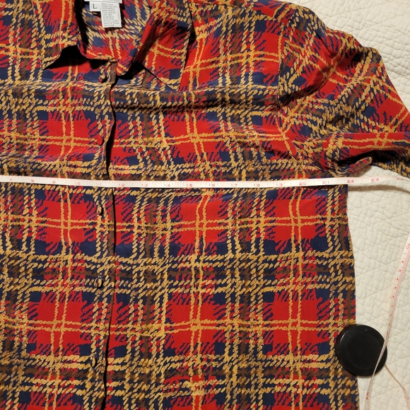 Vintage 100% Silk Blouse Size Large - Picture 9 of 12